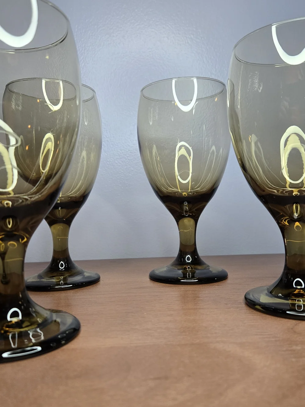 Libbey Amber-Tinted Stemmed Wine Glasses - Set of 4